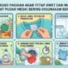 Tips Mencuci Pakaian Agar Tetap Awet dan Warnanya Tidak Cepat Pudar Meski Sering Digunakan Berkali-kali